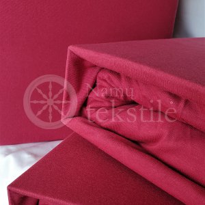 Jersey fitted sheet (burgundy)